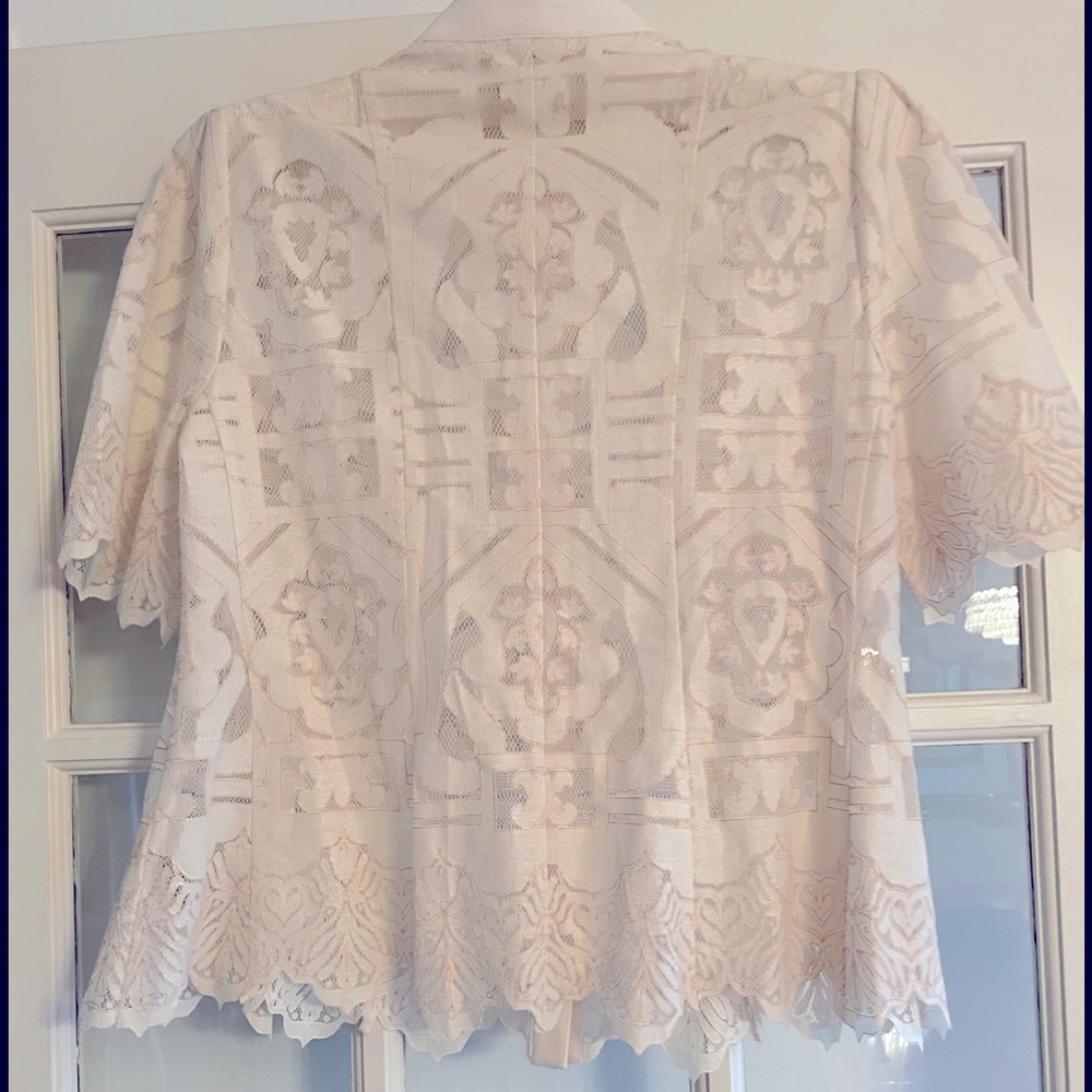 Anthropologie Cream Lace Blouse - Picture 6 of 11
